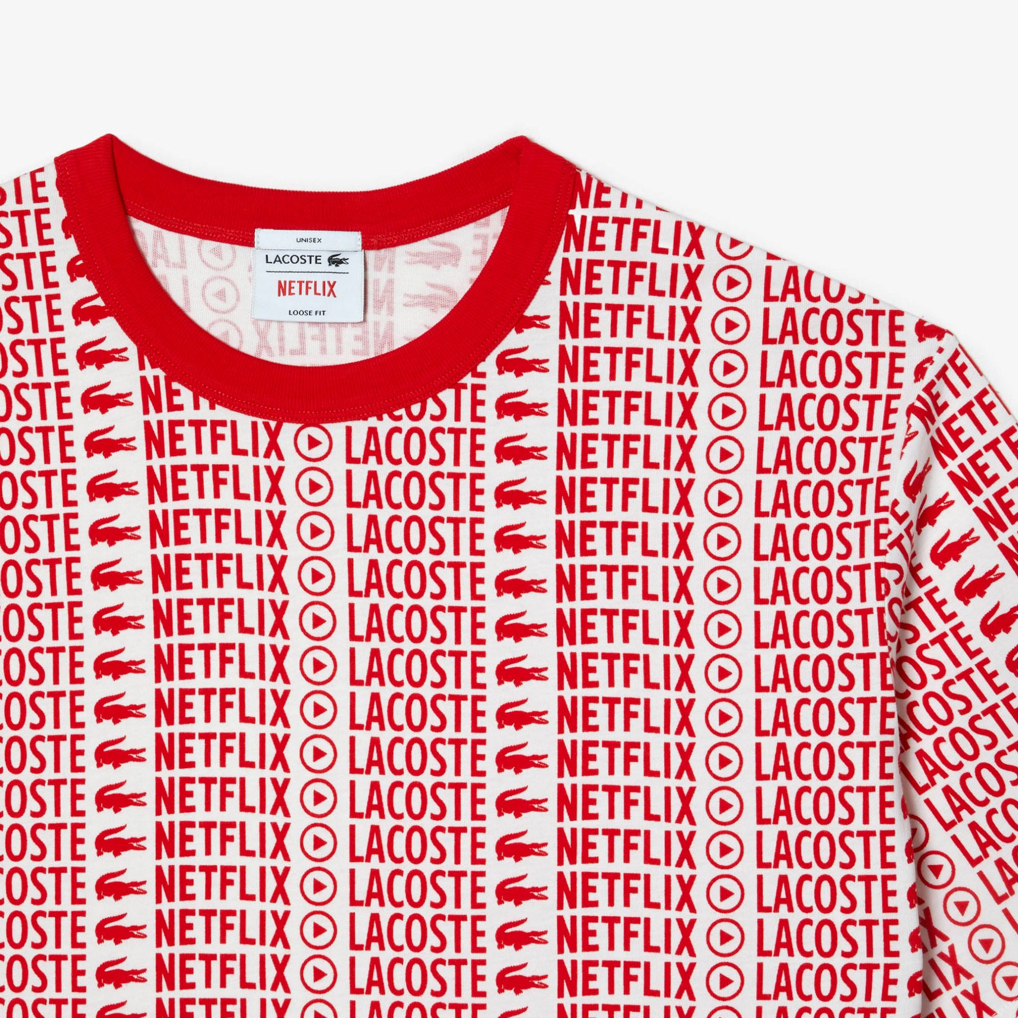 Εικόνα της Unisex Lacoste x Netflix Printed T-Shirt Loose Fit