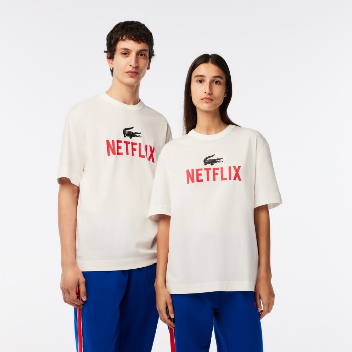 Εικόνα της Unisex Lacoste x Netflix T-shirt Loose Fit 