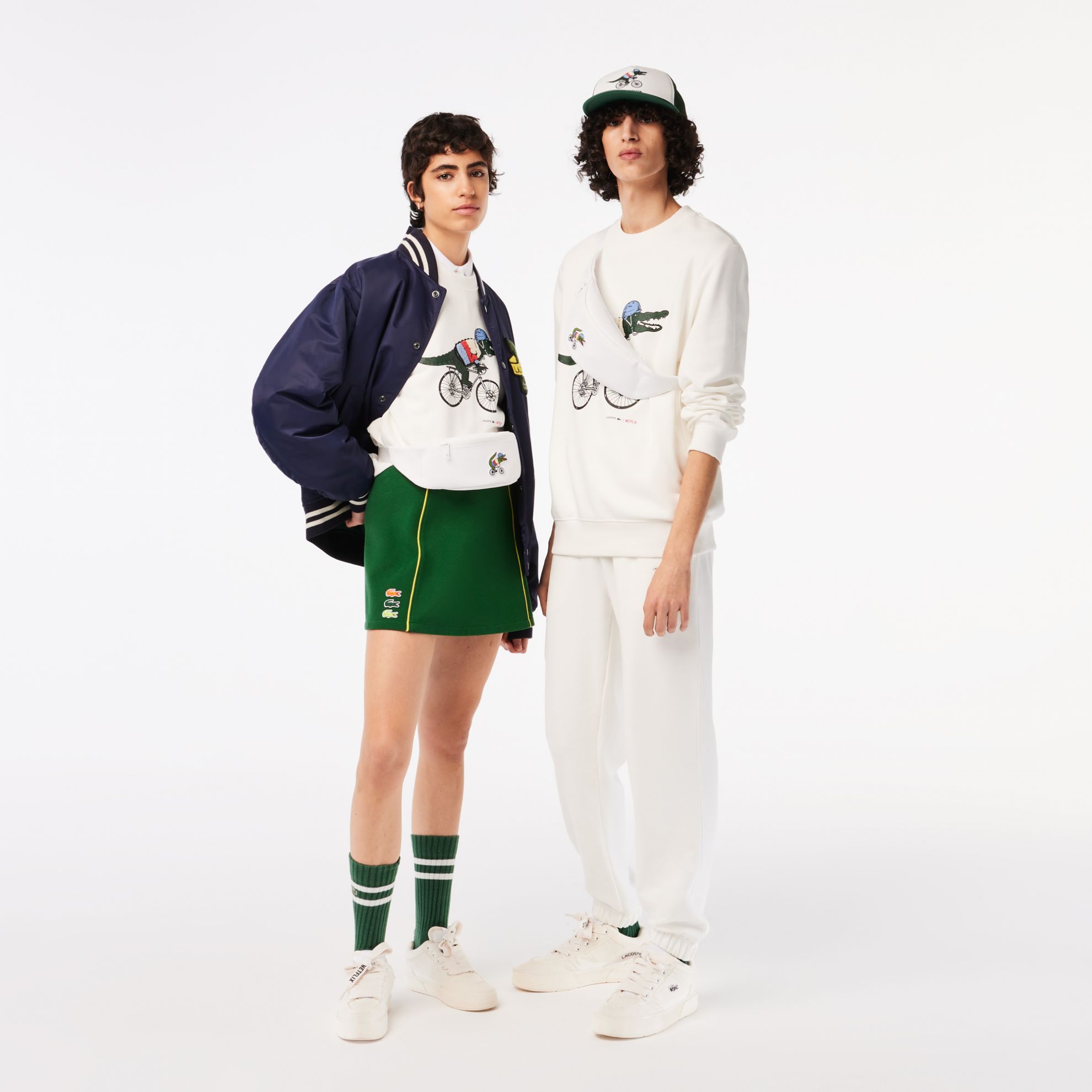 Εικόνα της Unisex Lacoste x Netflix Croc Print Τσάντα Μέσης