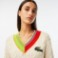 Εικόνα της Γυναικείο Cable Knit Colour Twist V-neck Πουλόβερ