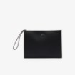 Unisex Anna Coated Piqué Canvas Clutch με Φερμουάρ