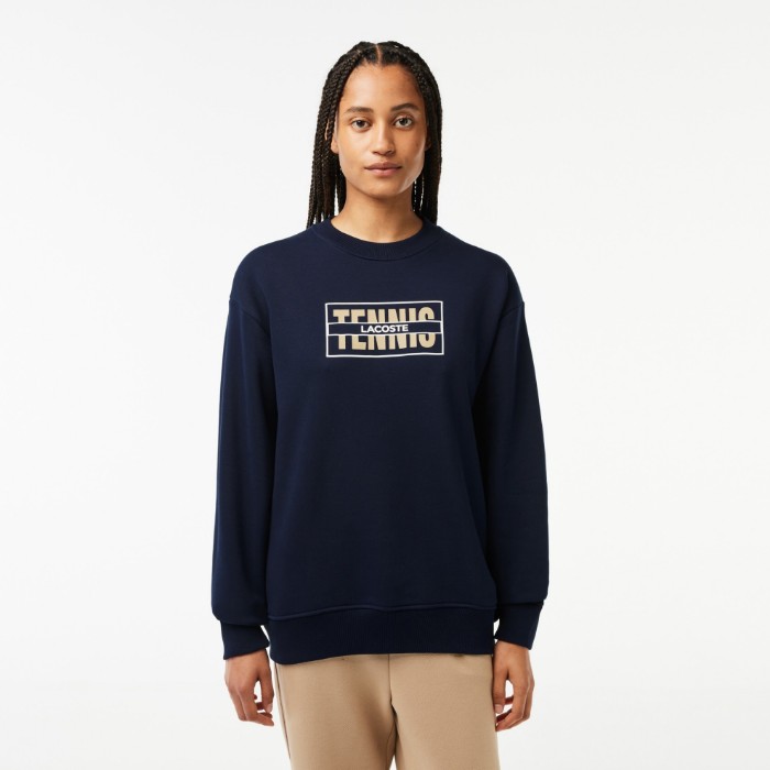 Εικόνα της Γυναικείο Tennis Print Fleece Oversized Jogger Φούτερ 
