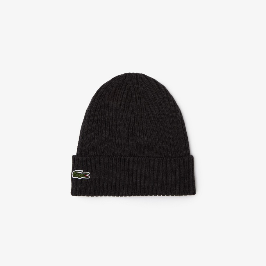 Εικόνα της Unisex Lacoste Ribbed Μάλλινος Σκούφος