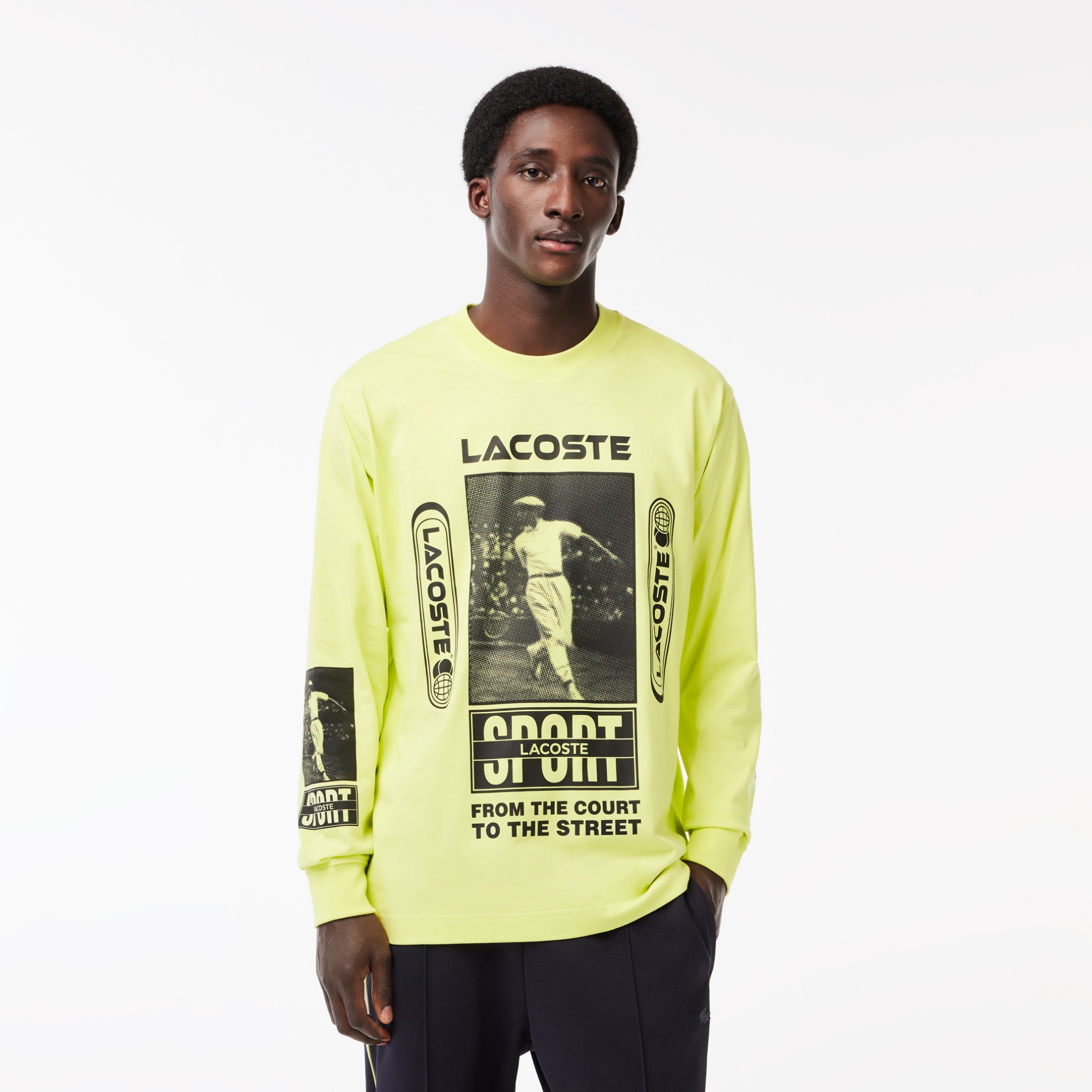 Εικόνα της Ανδρικό T-shirt με René Lacoste print Loose fit