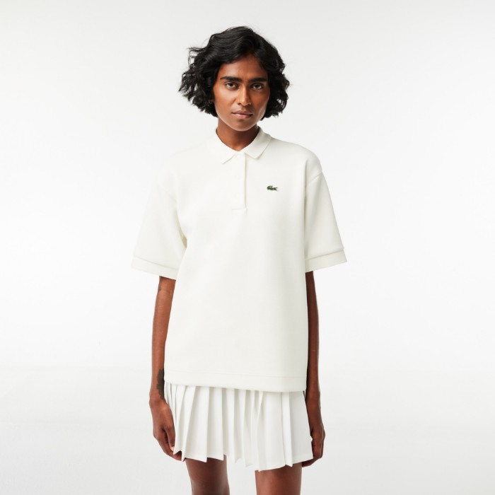 Εικόνα της Γυναικεία Double Sided Oversized Polo Μπλούζα από Βαμβακερό Piqué