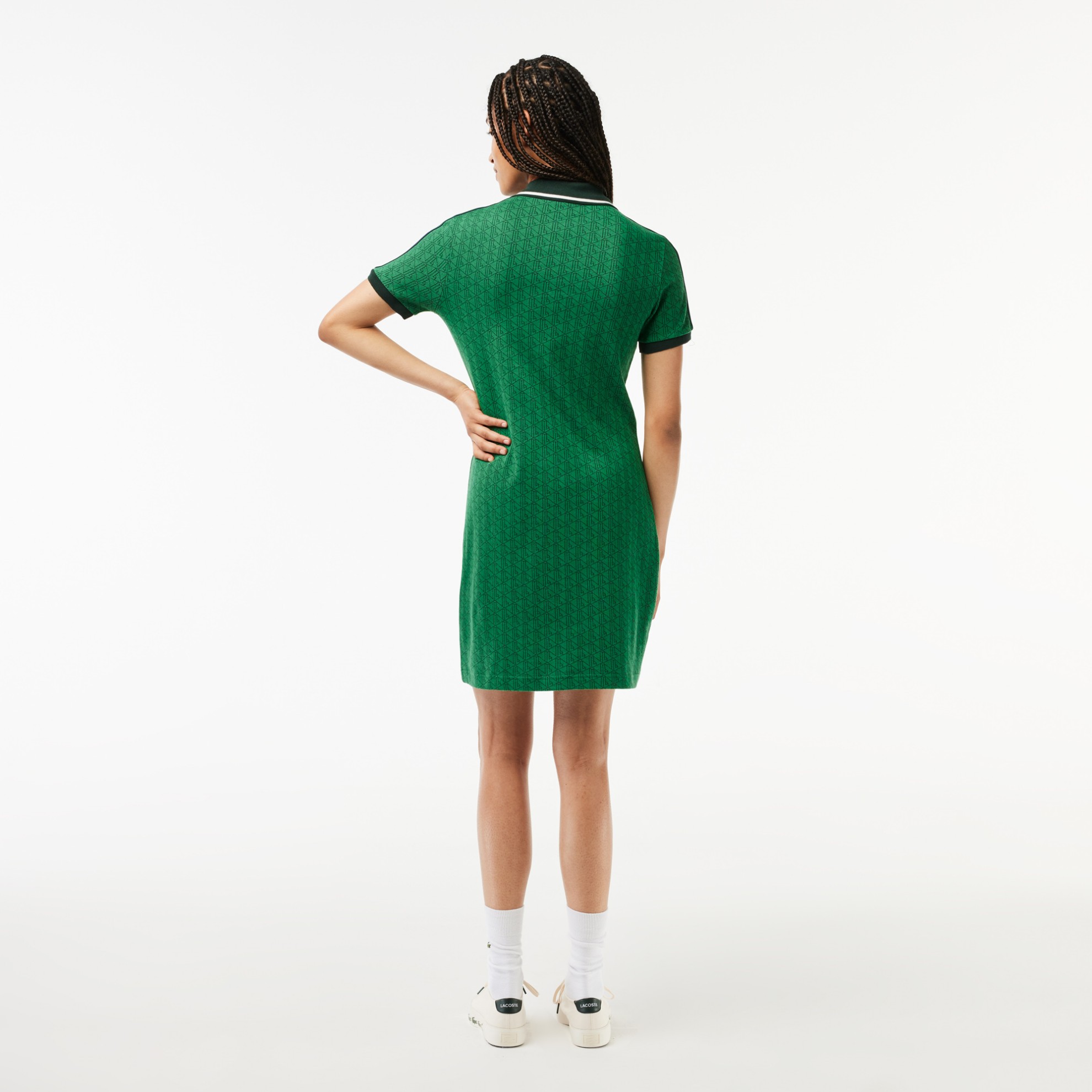 Εικόνα της Γυναικείο Monogram Jacquard Φόρεμα Slim Fit 