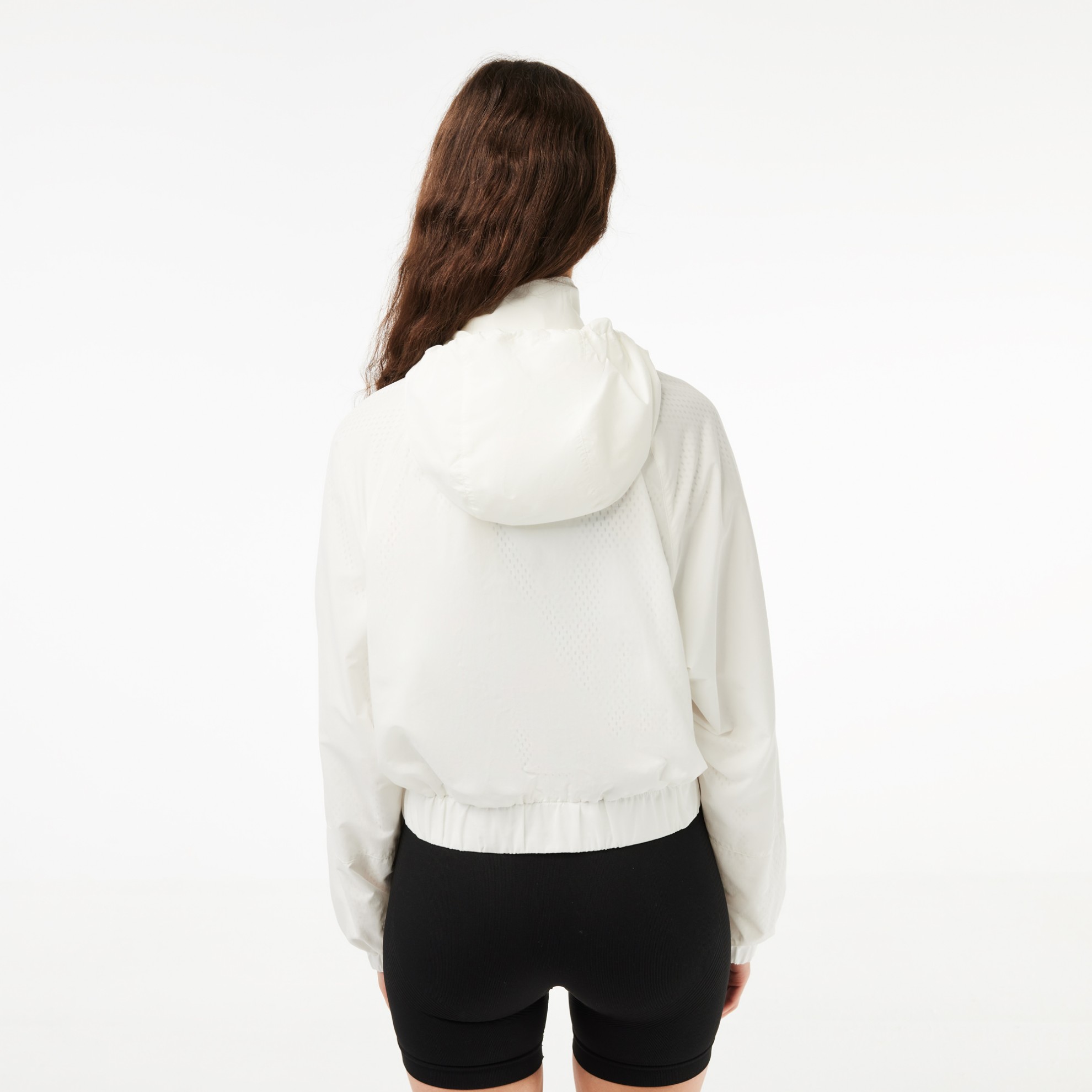 Εικόνα της Γυναικείο Zipped Nylon Sportsuit Jacket με Κουκουλα