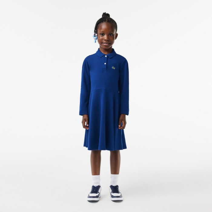 Εικόνα της Παιδικο Lacoste Polo Collar Piqué Φόρεμα