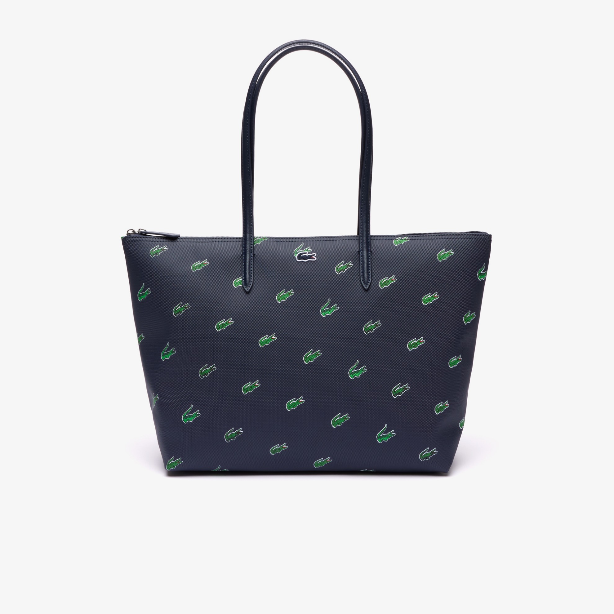 Εικόνα της Γυναικεία Coated Canvas Croc Print Tote Τσάντα