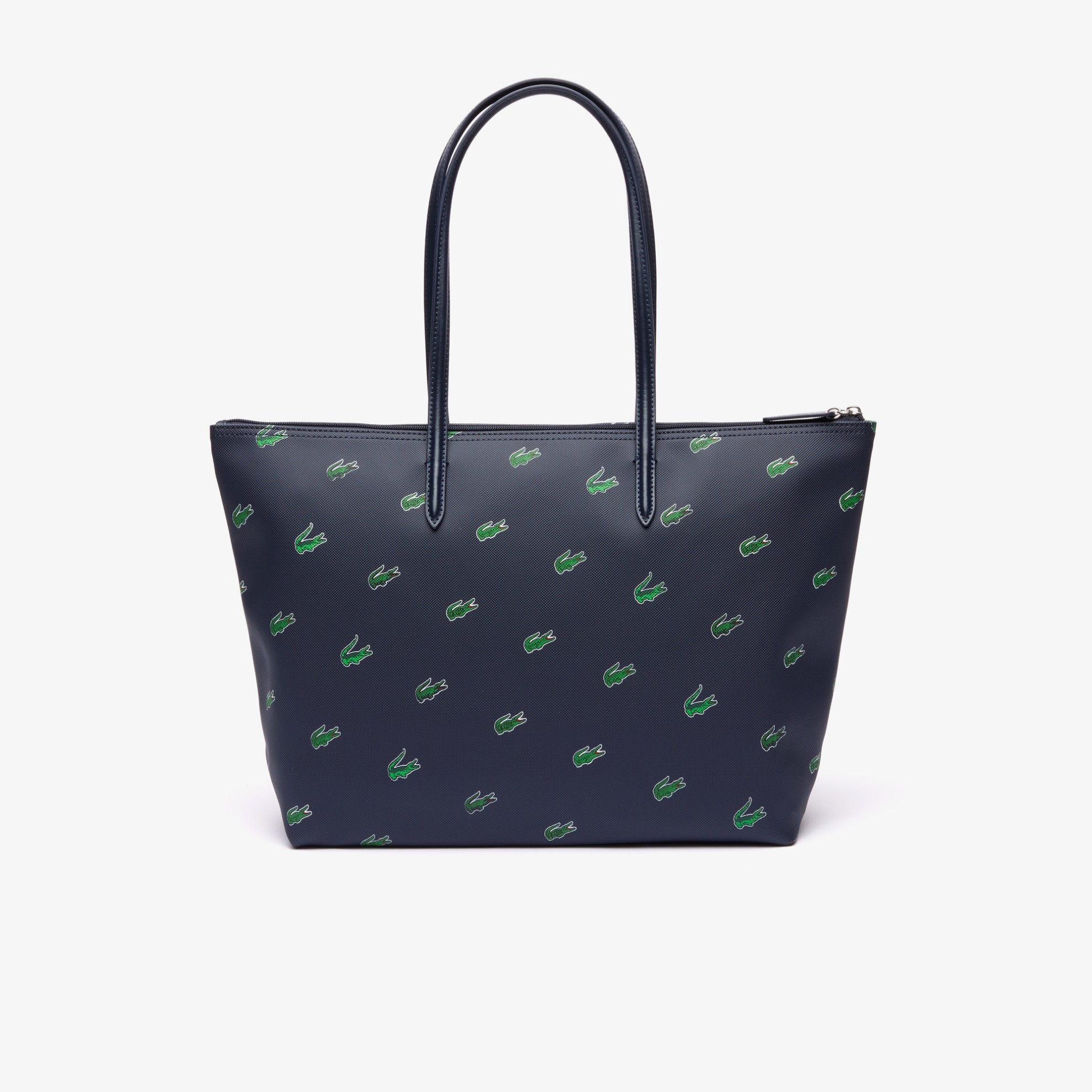 Εικόνα της Γυναικεία Coated Canvas Croc Print Tote Τσάντα