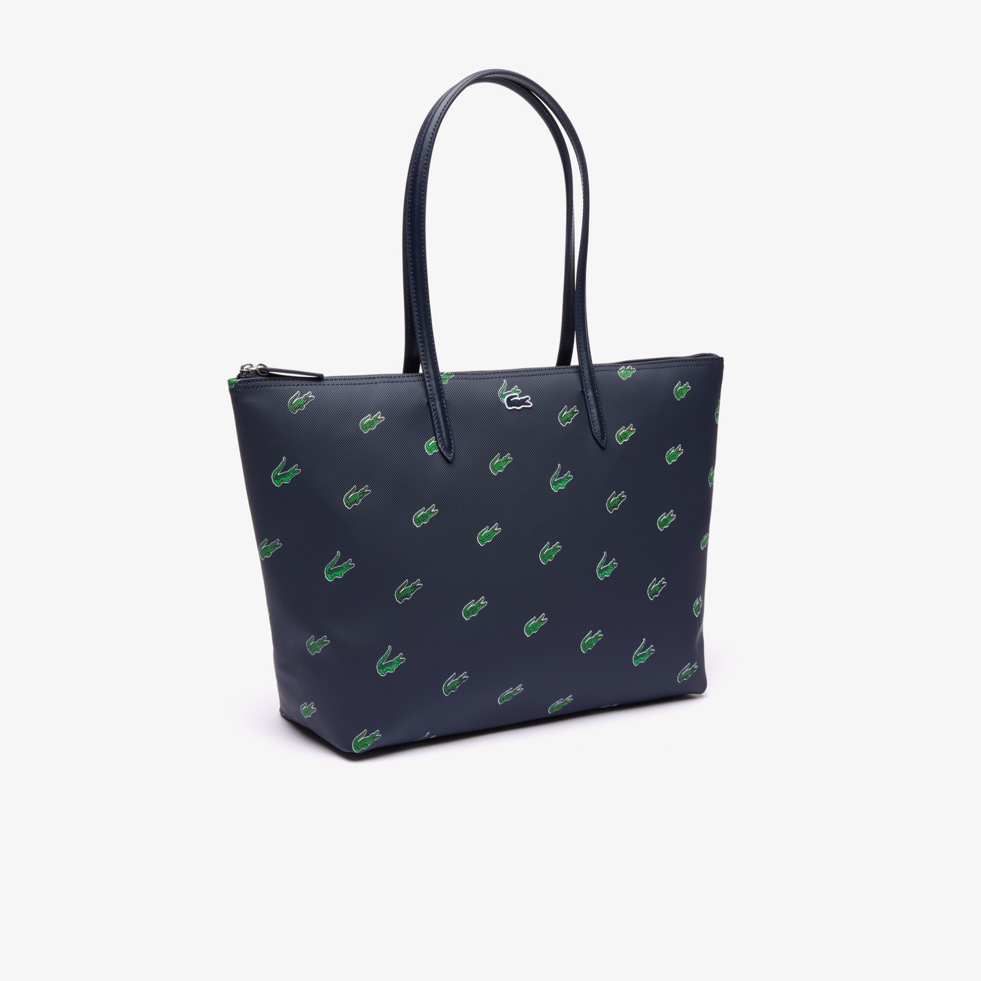 Εικόνα της Γυναικεία Coated Canvas Croc Print Tote Τσάντα