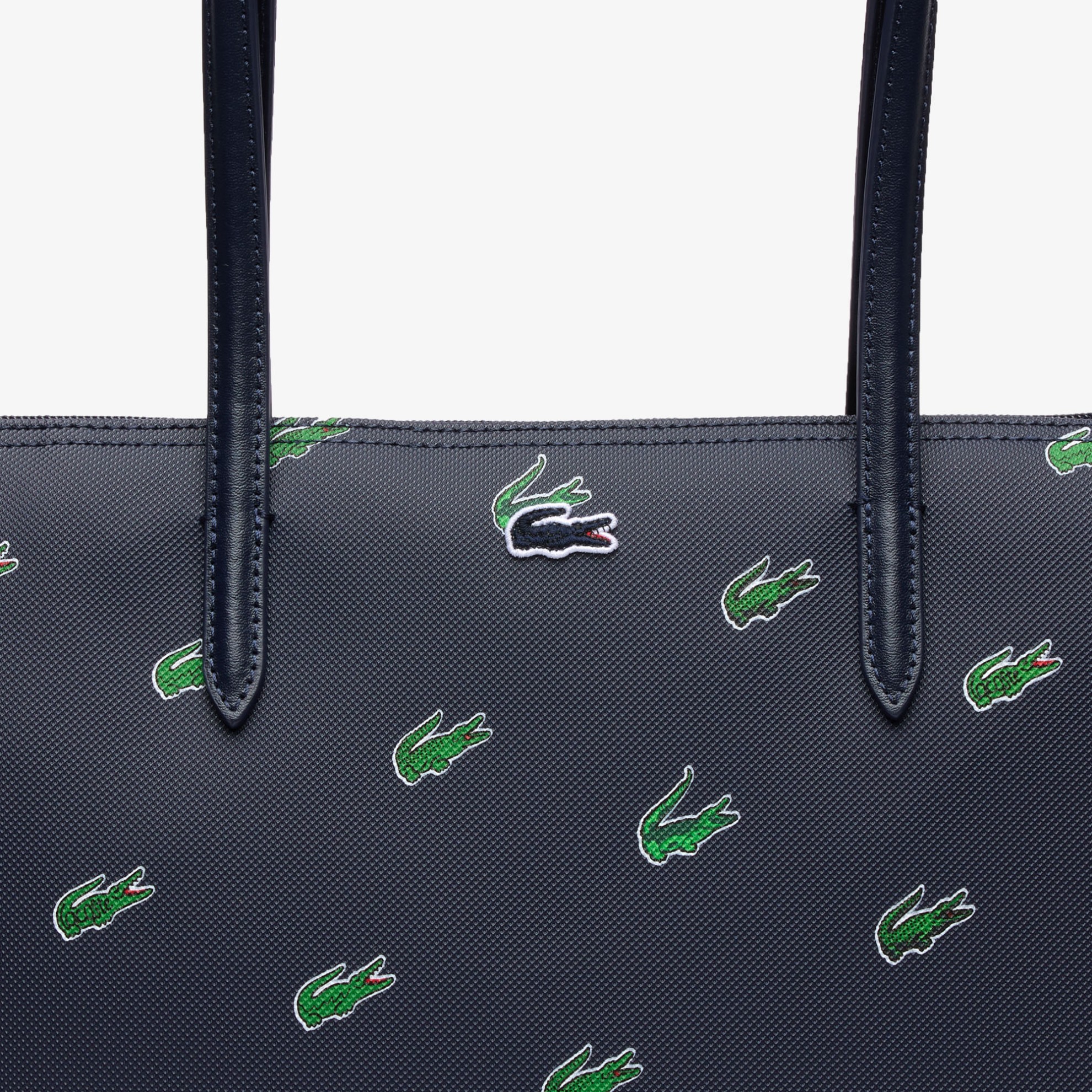 Εικόνα της Γυναικεία Coated Canvas Croc Print Tote Τσάντα