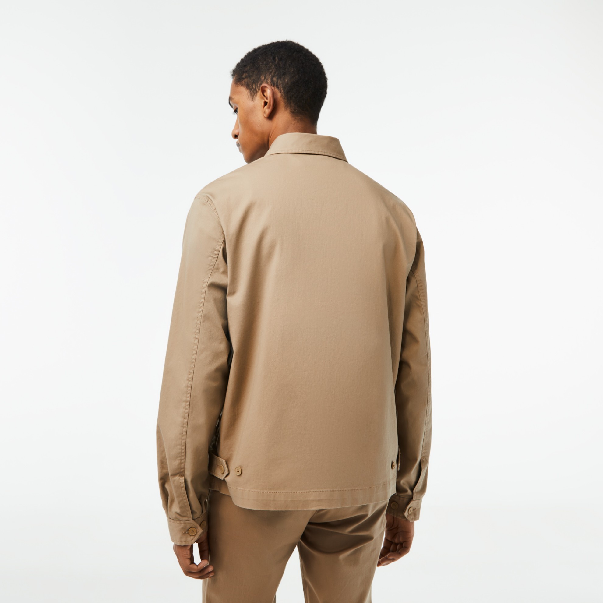 Εικόνα της Ανδρικό Organic Cotton Gabardine Kοντό Jacket με Φερμουάρ