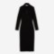 Γυναικείο Μακρύ, Seamless Ribbed Πλεκτό Polo Φόρεμα-3EF0632|L031