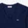 Εικόνα της Γυναικείο Soft Cotton Jersey V Neck T-shirt Relaxed Fit 
