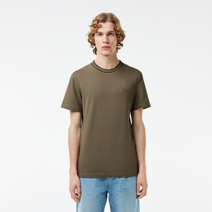 Εικόνα της Ανδρικό Stretch Piqué Stripe Collar T-Shirt