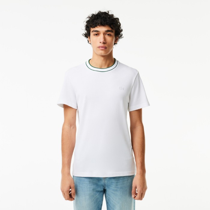 Εικόνα της Ανδρικό Stretch Piqué Stripe Collar T-Shirt