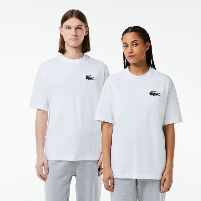 Εικόνα της Unisex Large Crocodile Βαμβακερό T-shirt Loose Fit