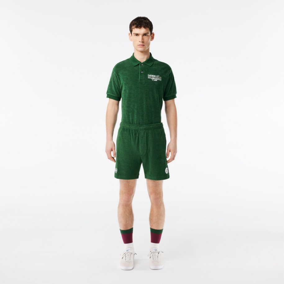 Officiële Roland Garros Fleece Shorts Heren - Comfortabele Katoenen Tennis Short Uit De Roland Garros Collectie