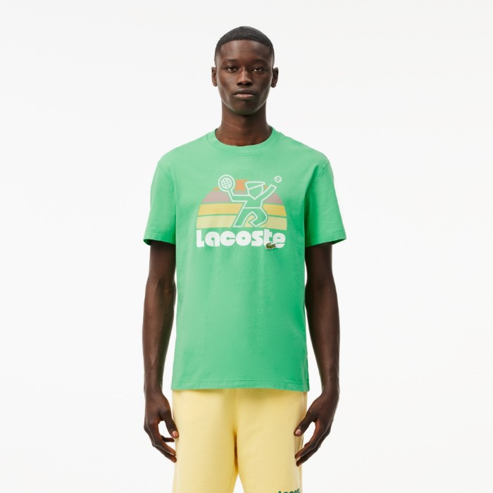 Εικόνα της Ανδρικό Washed Effect Tennis Print T-Shirt