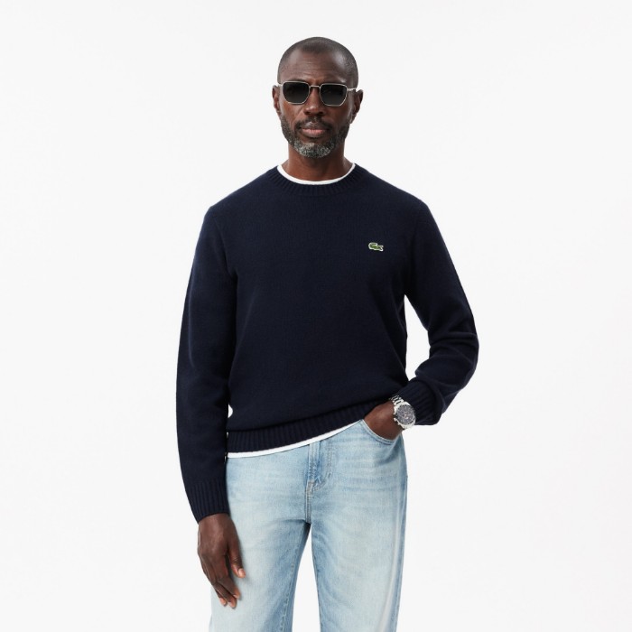 Εικόνα της Ανδρικό 3D Knit Cashmere Crew Neck Πουλόβερ