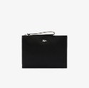 Unisex Anna Coated Piqué Canvas Clutch με Φερμουάρ