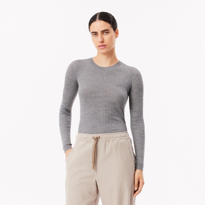 Εικόνα της Γυναικείο Merino Wool 3D Rib Πουλόβερ