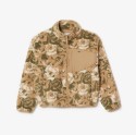 Ανδρικό Zip-Up Floral Motif Fleece Jacket