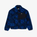 Ανδρικό Zip-Up Floral Motif Fleece Jacket