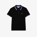 Ανδρική Stretch Cotton Piqué Contrast Collar Polo Μπλούζα Regular Fit