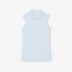 Γυναικεία Αμάνικη Cotton Piqué Polo Μπλούζα Slim Fit