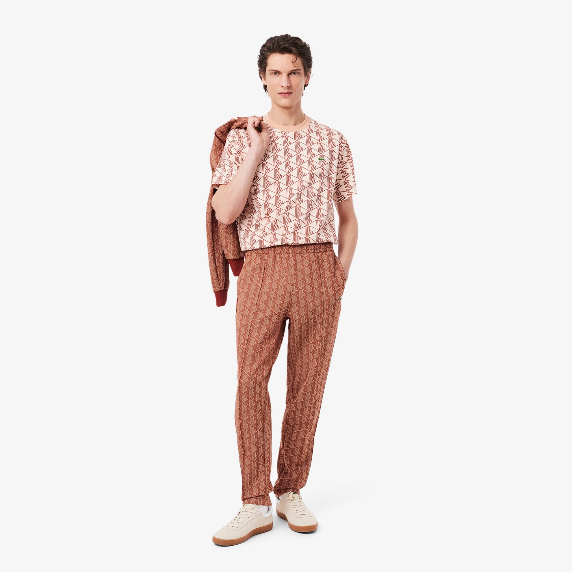 Εικόνα της Ανδρικό Paris Monogram Jacquard Track Παντελόνι