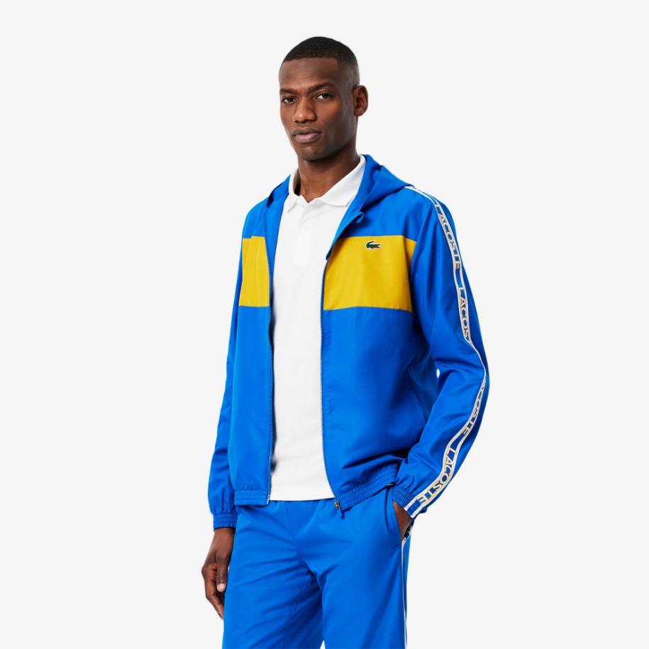 Ανδρικό Colour-Block Logo Ριγέ Sport Jacket | Lacoste Greece Online ...