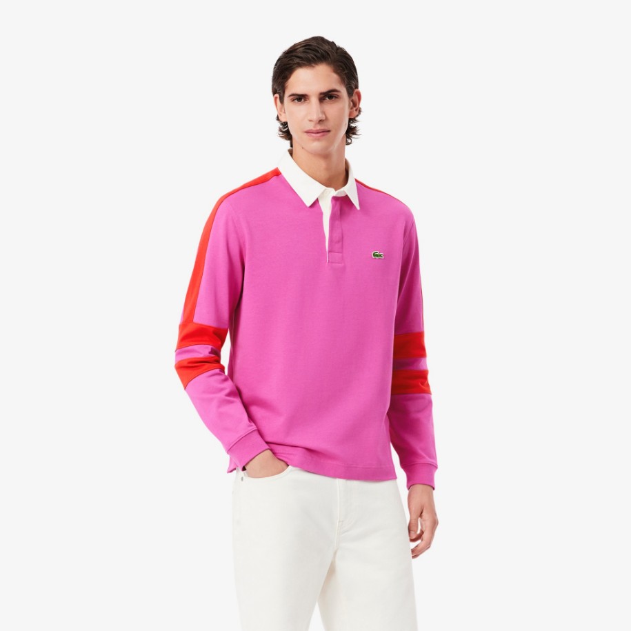 Ανδρική Colour-Block Rugby Polo Μπλούζα Classic Fit | Lacoste Greece ...