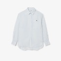 Γυναικείο Oversized Ριγέ Λινό Πουκάμισο 