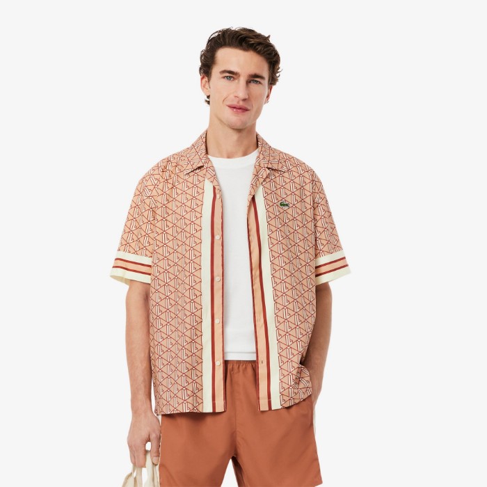 Εικόνα της Ανδρικό Monogram Πουκάμισο Straight Cut 