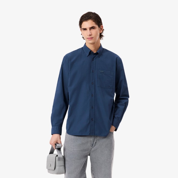 Εικόνα της Ανδρικό Lightweight Poplin Πουκάμισο Relaxed Fit 