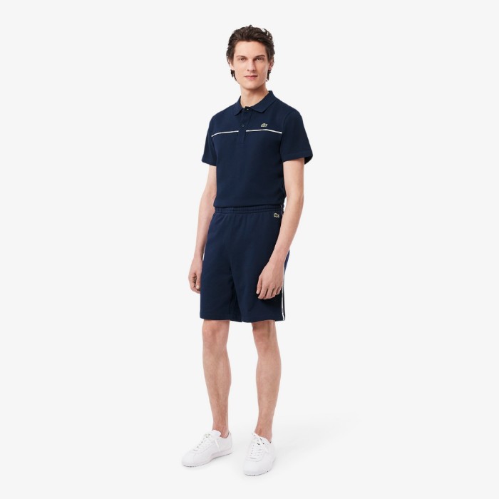 Εικόνα της Ανδρικό Logo Trim Cotton Fleece Σορτς