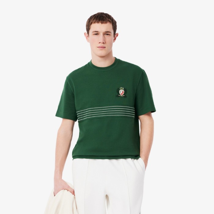 Εικόνα της Ανδρικό Embroidered Badge Piqué T-shirt
