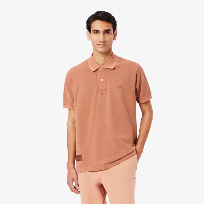 Εικόνα της Ανδρική L.12.12 Wash Effect Polo Μπλούζα Classic Fit 