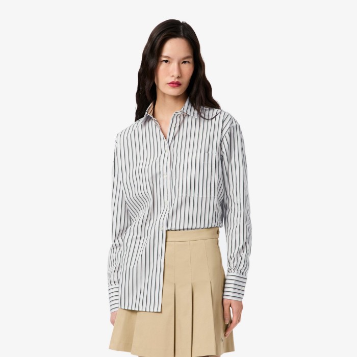 Εικόνα της Γυναικείο Oversized Cotton Poplin Πουκάμισο