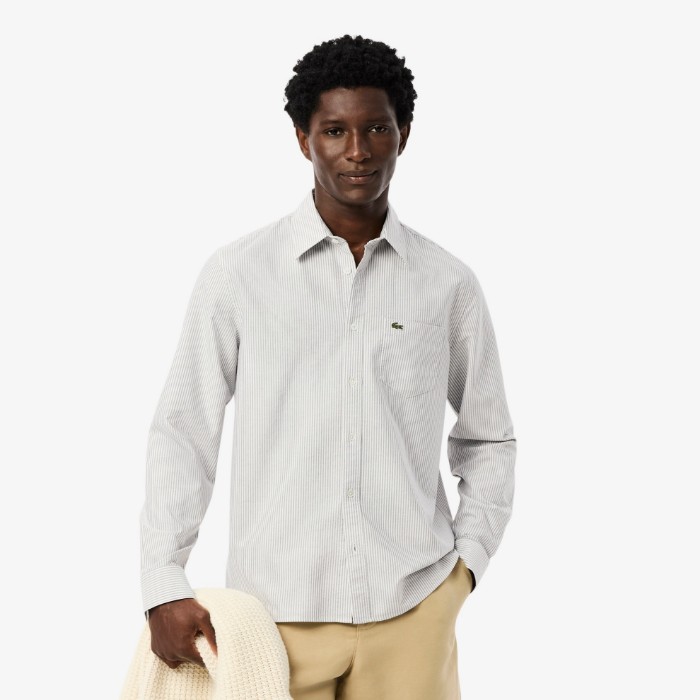 Εικόνα της Ανδρικό Oxford Pocket Ριγέ Πουκάμισο Regular Fit 
