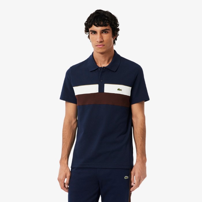 Εικόνα της Ανδρικό Colorblock Petit Piqué Polo Μπλούζα Regular Fit 