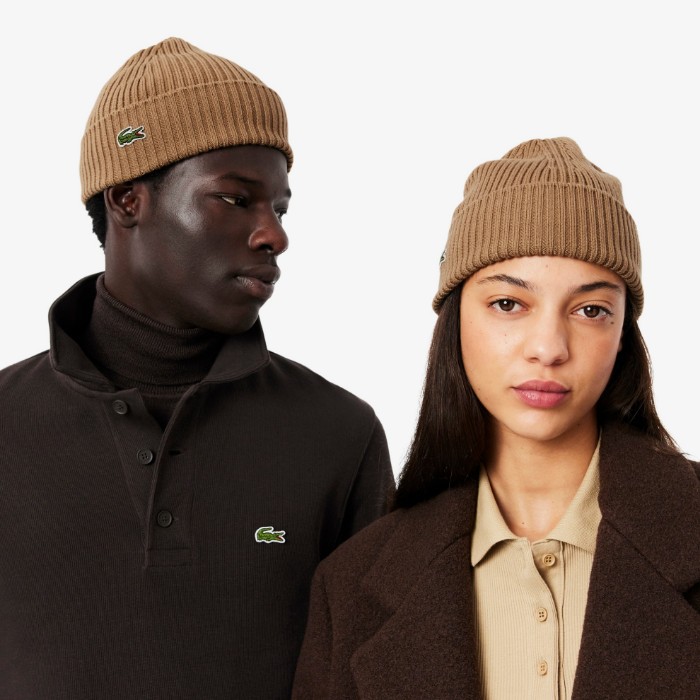 Εικόνα της Unisex Lacoste Ribbed Μάλλινος Σκούφος