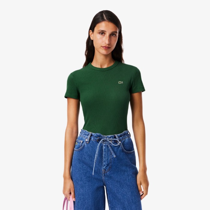 Εικόνα της Γυναικείο T-shirt Slim Fit από Οργανικό Βαμβάκι