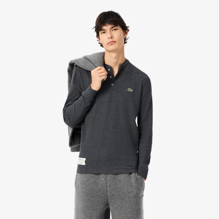 Εικόνα της Ανδρικό Μακρυμάνικο Waffle Knit T-shirt