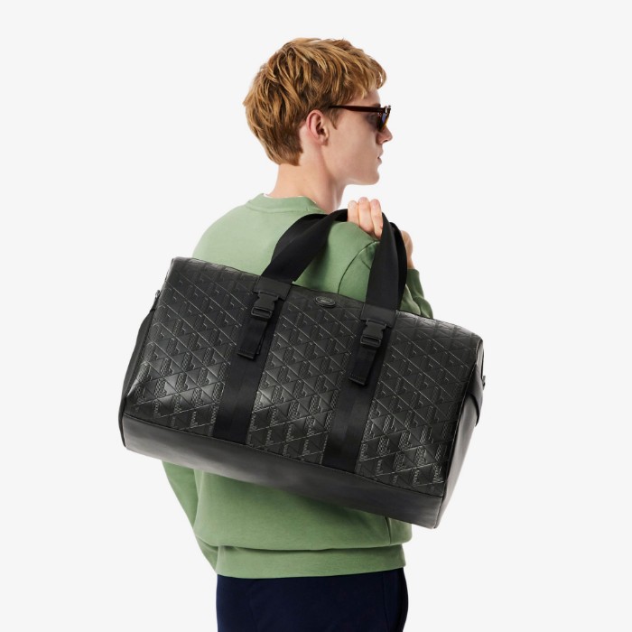 Εικόνα της Ανδρική Μεγάλη Monogram Leather Weekend Τσάντα