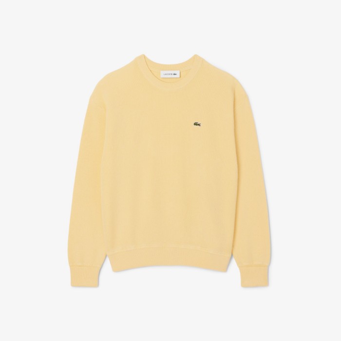 Εικόνα της Γυναικείο Cotton Crew Neck Πουλόβερ Relaxed Fit 