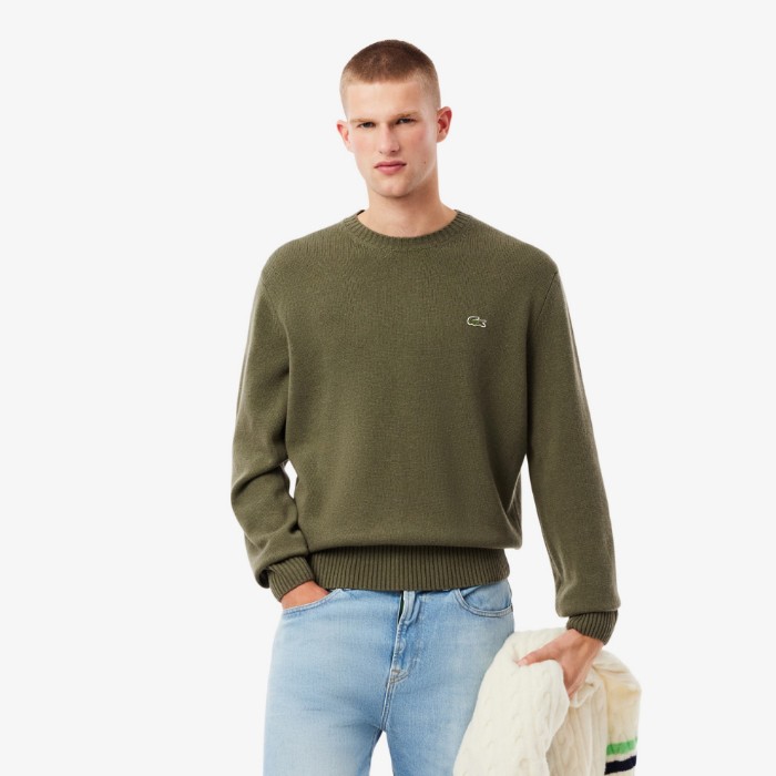 Εικόνα της Ανδρικό Μάλλινο Crew Neck Πουλόβερ