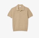 Ανδρικό Cotton Blend Open Polo Collar Πουλόβερ 